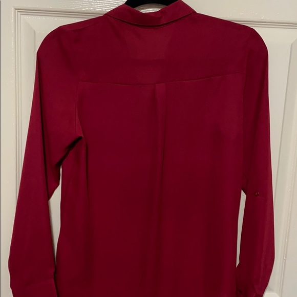 Deep red button blouse - Picture 5 of 5